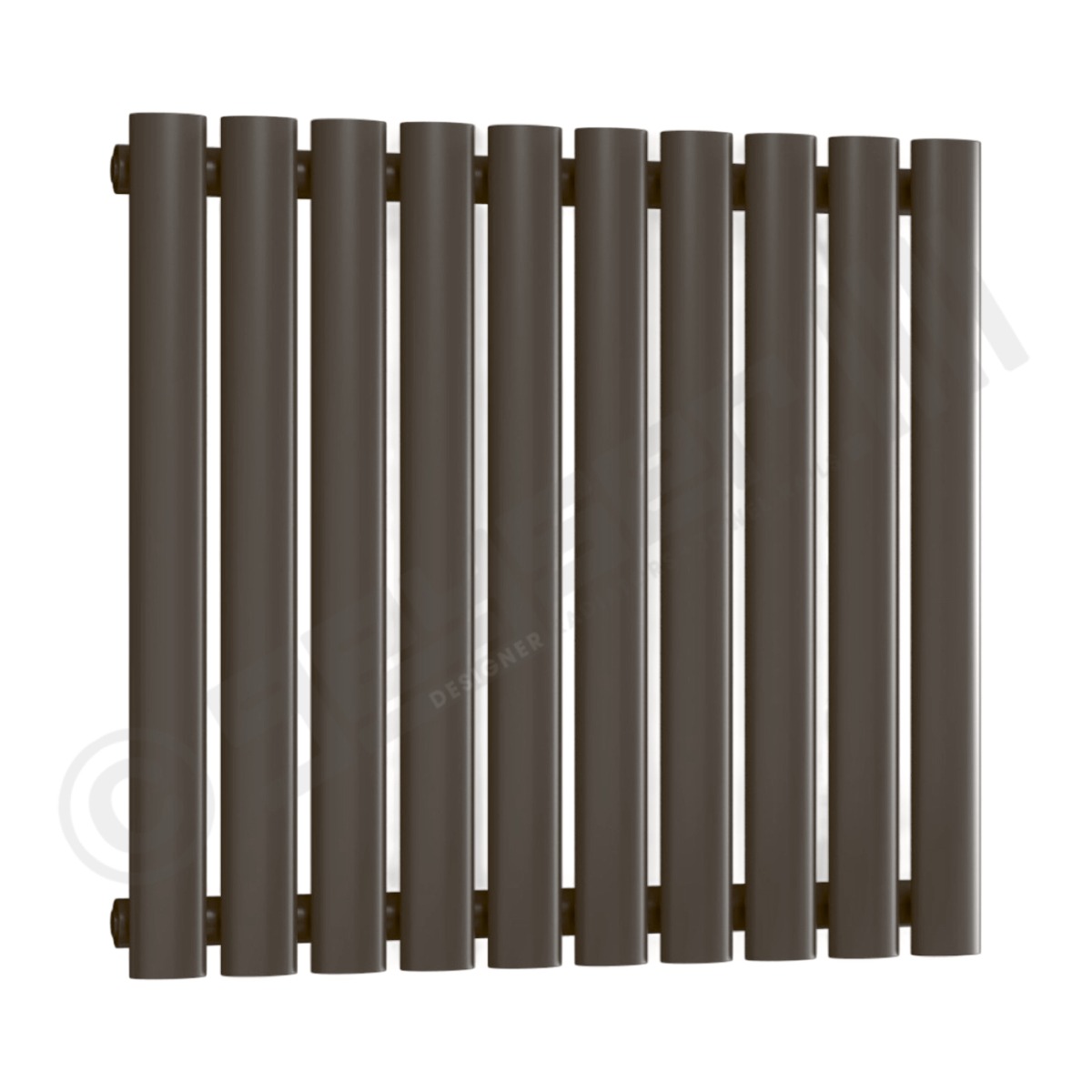 Chelsea Special Single Panel Horizontal Radiator 550mm x 590mm in Grey Brown RAL 8019