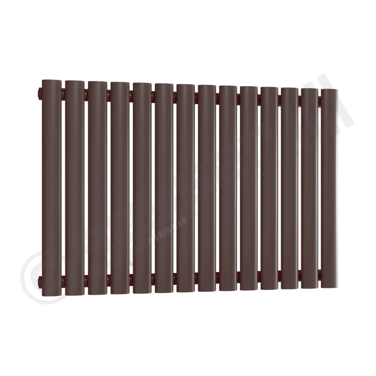 Chelsea Special Single Panel Horizontal Radiator 550mm x 826mm in Chocolate Brown RAL 8017