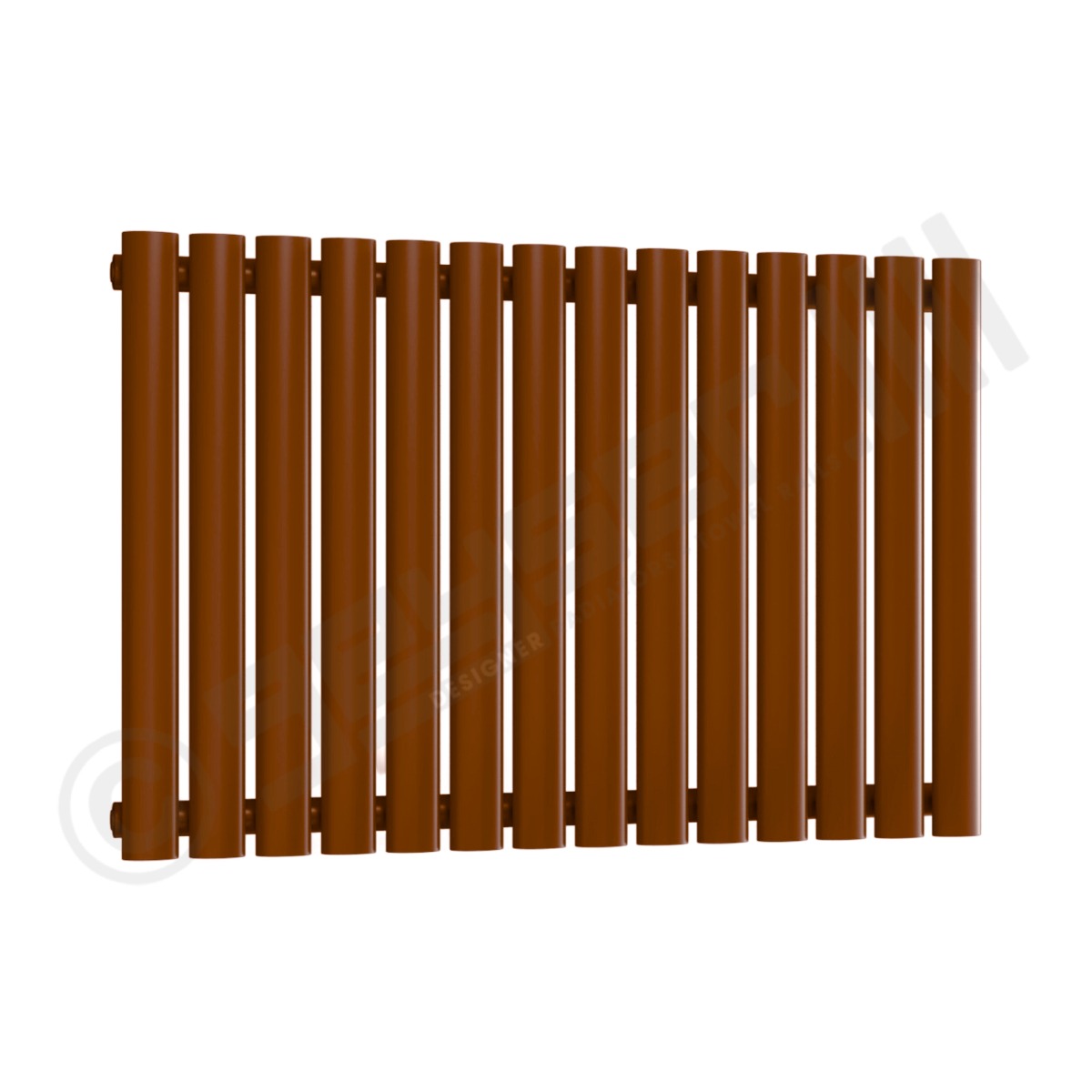 Chelsea Special Single Panel Horizontal Radiator 550mm x 826mm in Clay Brown RAL 8003