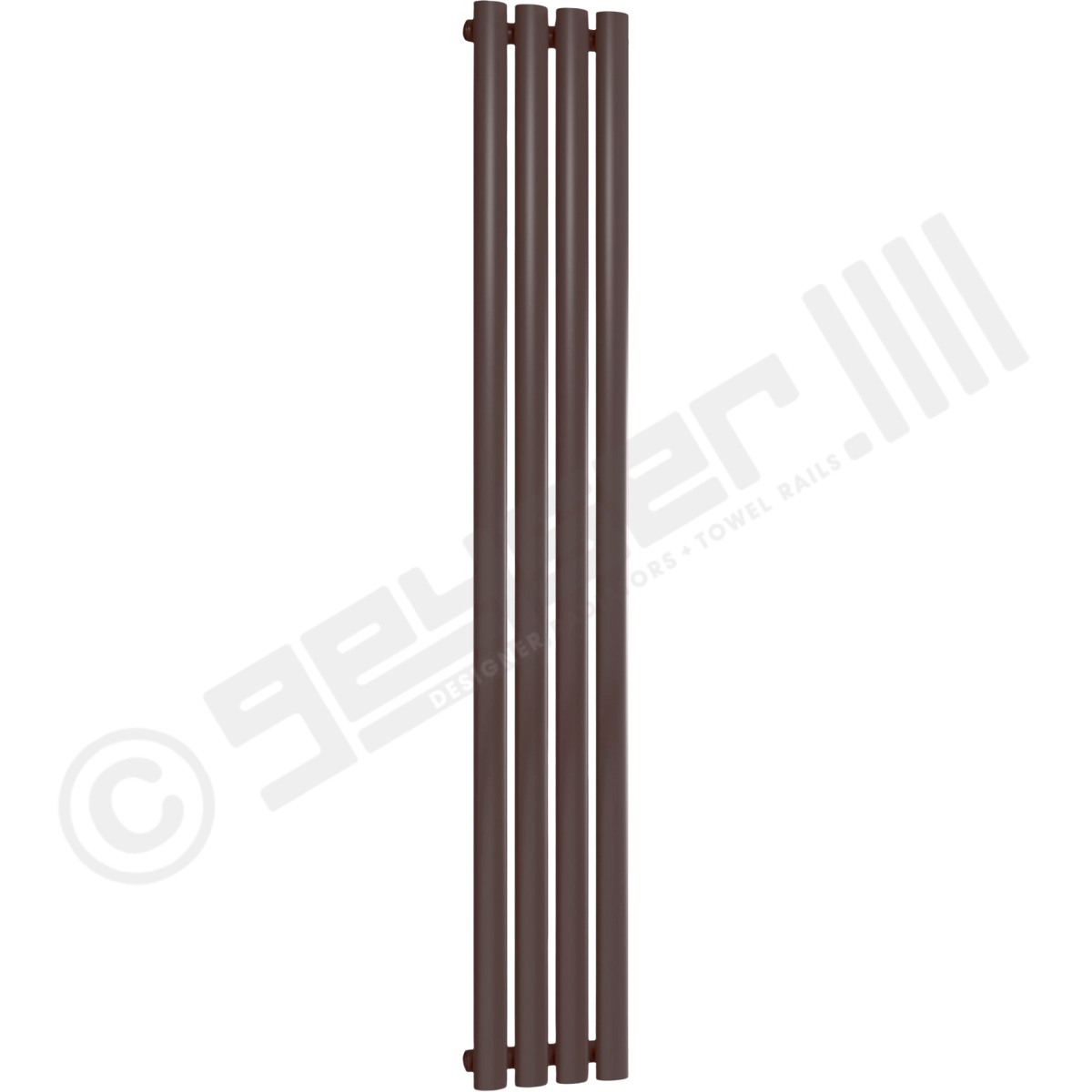 Chelsea Special Single Panel Vertical Radiator 1800mm x 236mm in Chocolate Brown RAL 8017