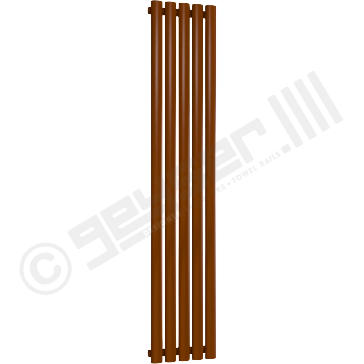 Chelsea Special Single Panel Vertical Radiator 1800mm x 295mm in Clay Brown RAL 8003