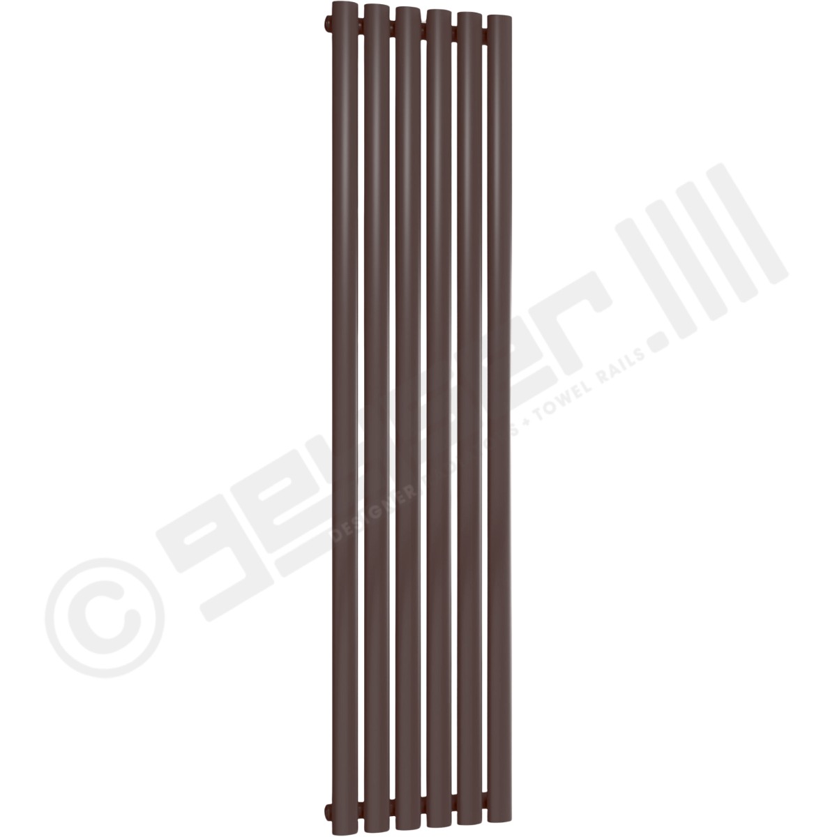Chelsea Special Single Panel Vertical Radiator 1800mm x 354mm in Chocolate Brown RAL 8017