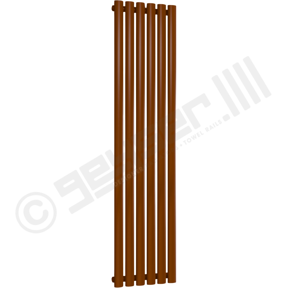 Chelsea Special Single Panel Vertical Radiator 1800mm x 354mm in Clay Brown RAL 8003