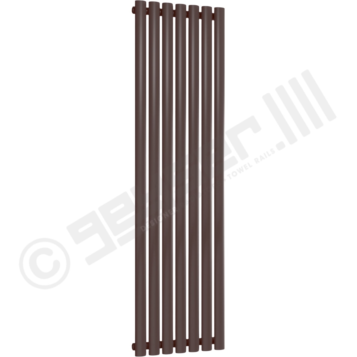 Chelsea Special Single Panel Vertical Radiator 1800mm x 413mm in Chocolate Brown RAL 8017