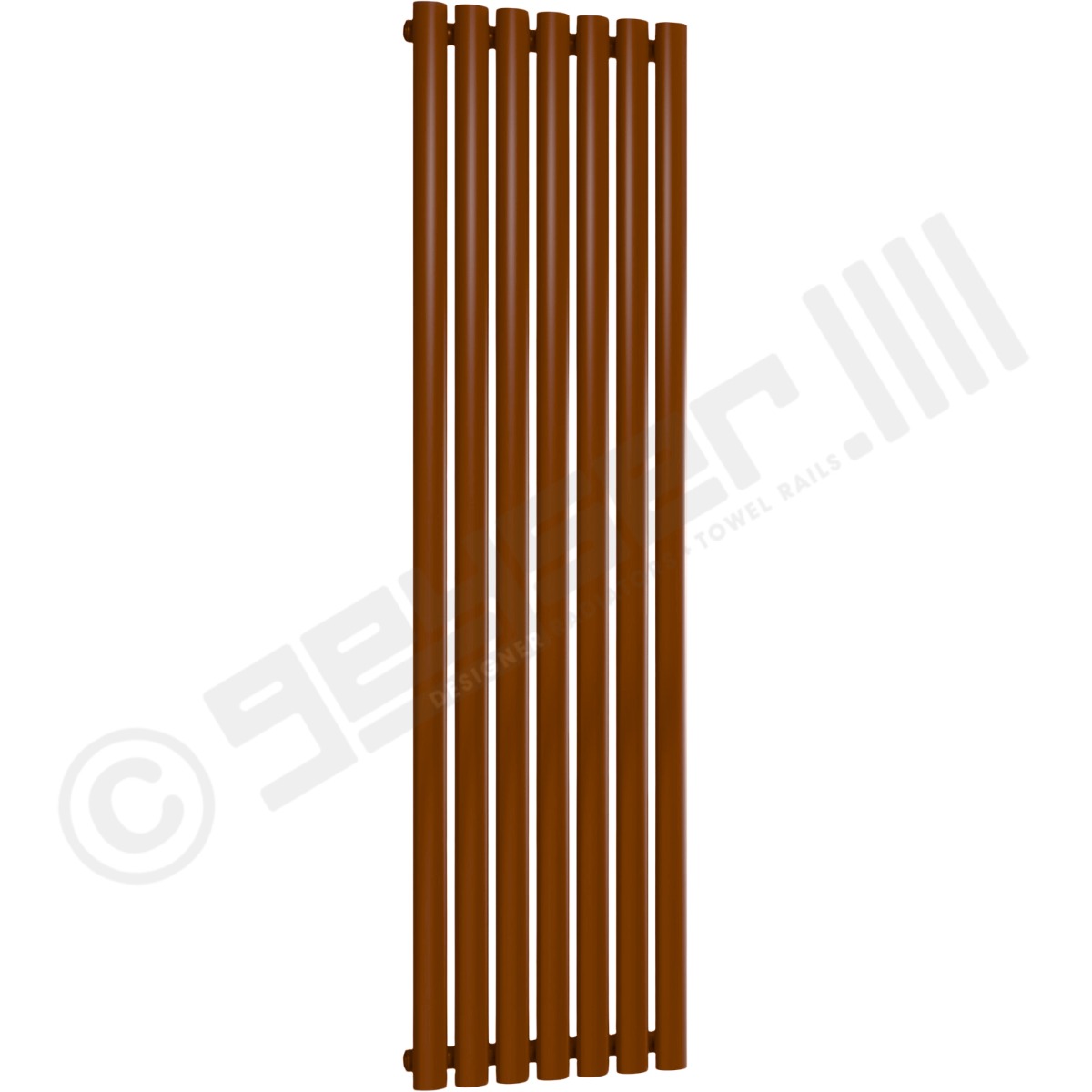 Chelsea Special Single Panel Vertical Radiator 1800mm x 413mm in Clay Brown RAL 8003