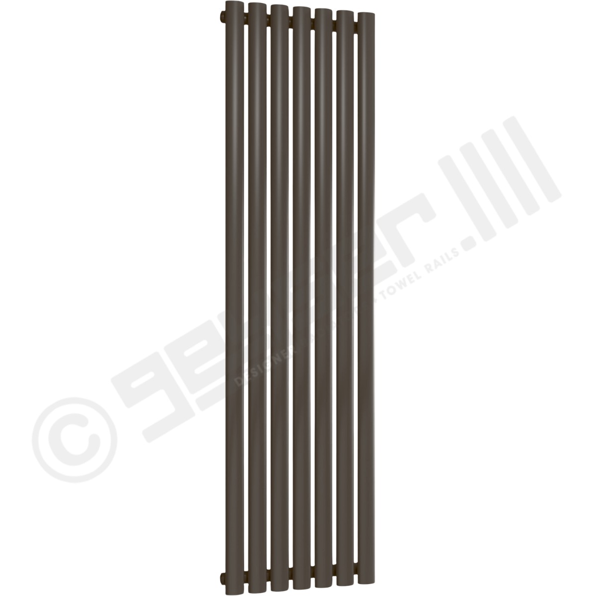 Chelsea Special Single Panel Vertical Radiator 1800mm x 413mm in Grey Brown RAL 8019