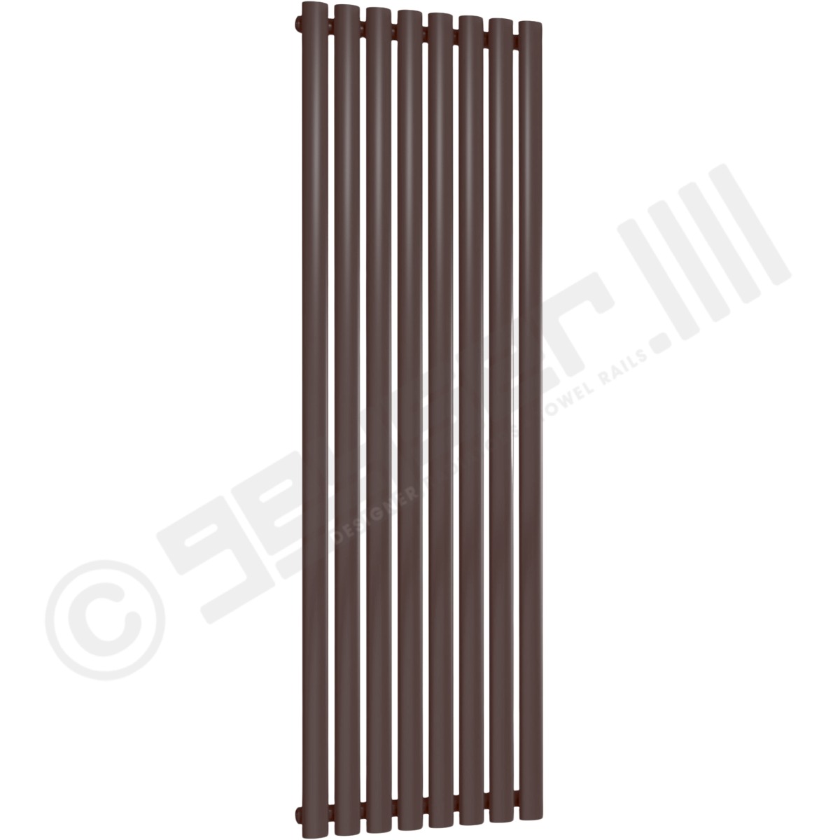 Chelsea Special Single Panel Vertical Radiator 1800mm x 472mm in Chocolate Brown RAL 8017