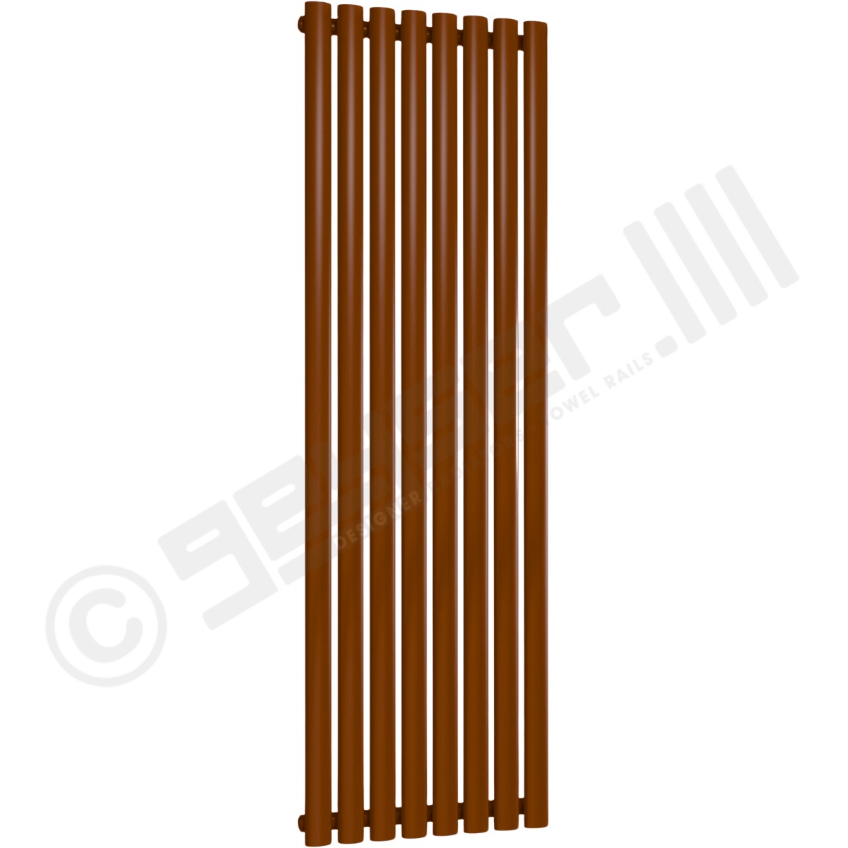 Chelsea Special Single Panel Vertical Radiator 1500mm x 472mm in Clay Brown RAL 8003