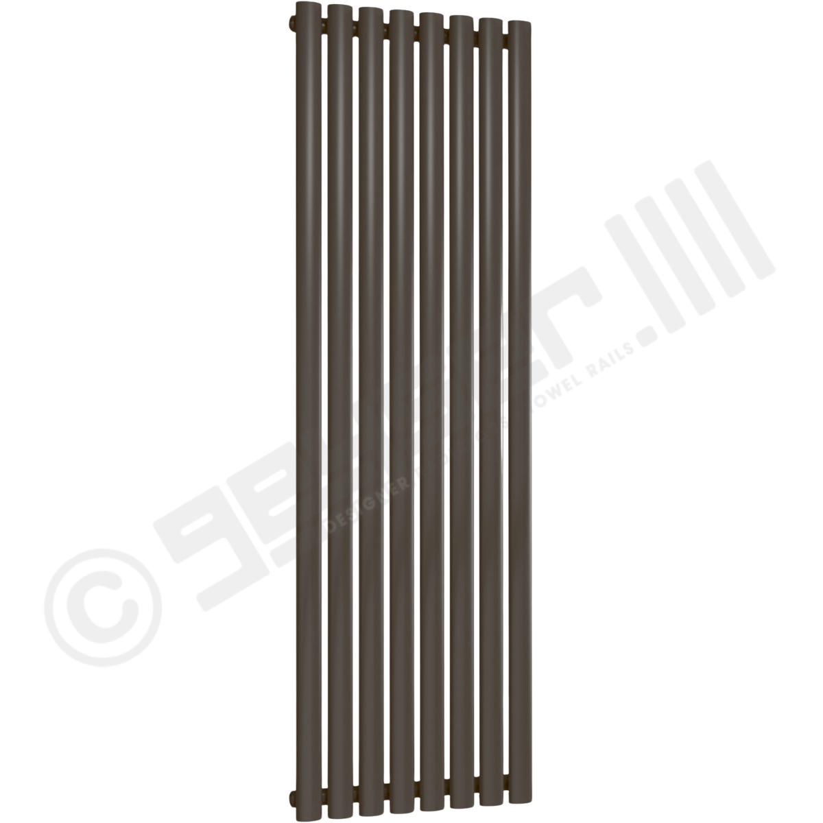 Chelsea Special Single Panel Vertical Radiator 1500mm x 472mm in Grey Brown RAL 8019