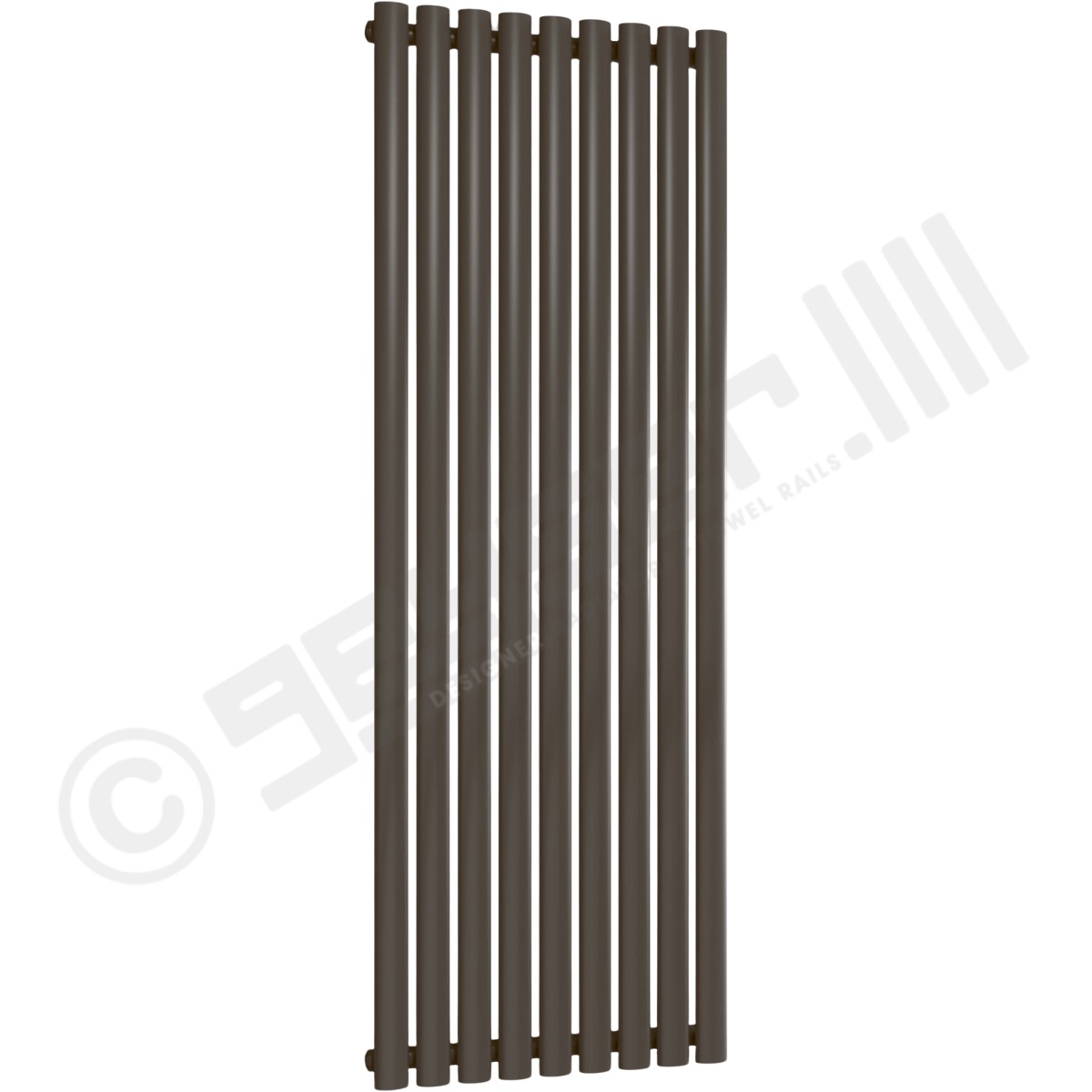 Chelsea Special Single Panel Vertical Radiator 1500mm x 531mm in Grey Brown RAL 8019