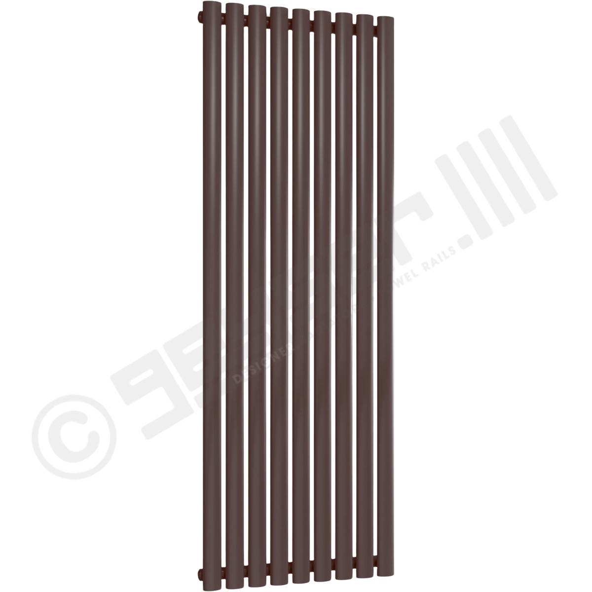 Chelsea Special Single Panel Vertical Radiator 1500mm x 531mm in Chocolate Brown RAL 8017
