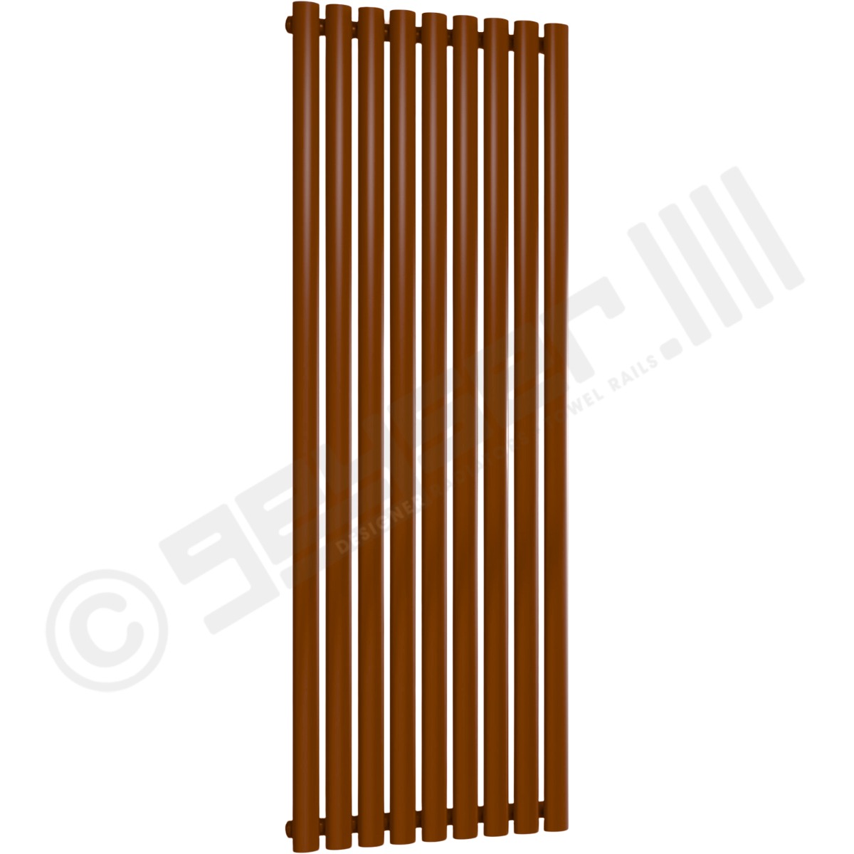 Chelsea Special Single Panel Vertical Radiator 1800mm x 531mm in Clay Brown RAL 8003