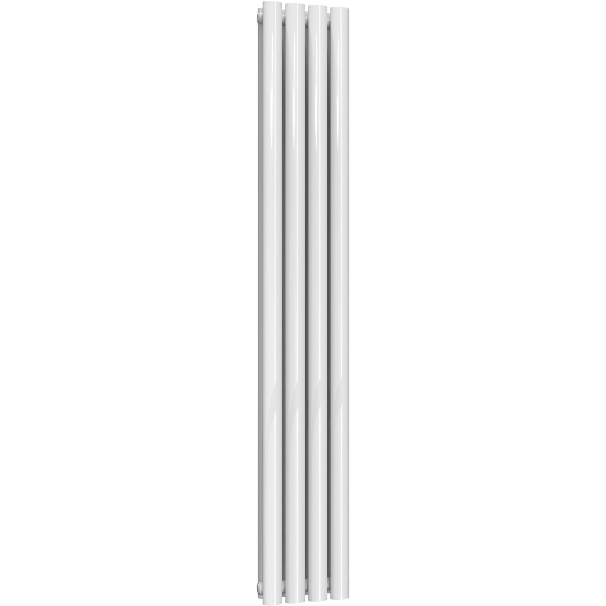 Chelsea Oval White Double Panel Vertical Mild Steel Designer Radiator 1500mm High x 236mm Wide