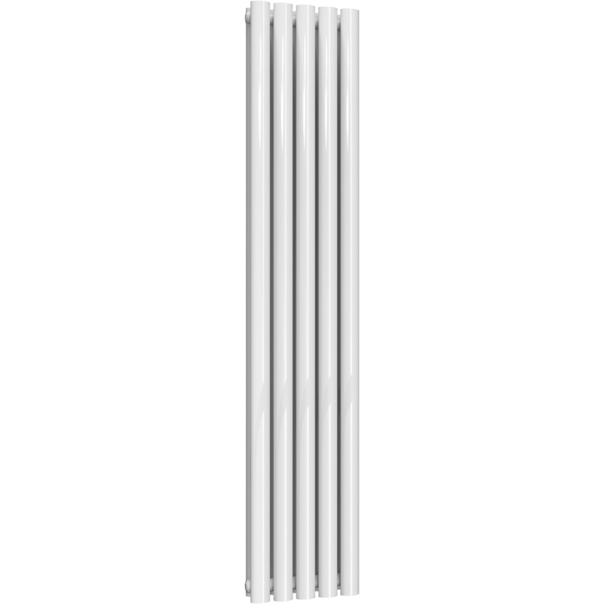 Chelsea Oval White Double Panel Vertical Mild Steel Designer Radiator 1800mm High x 295mm Wide