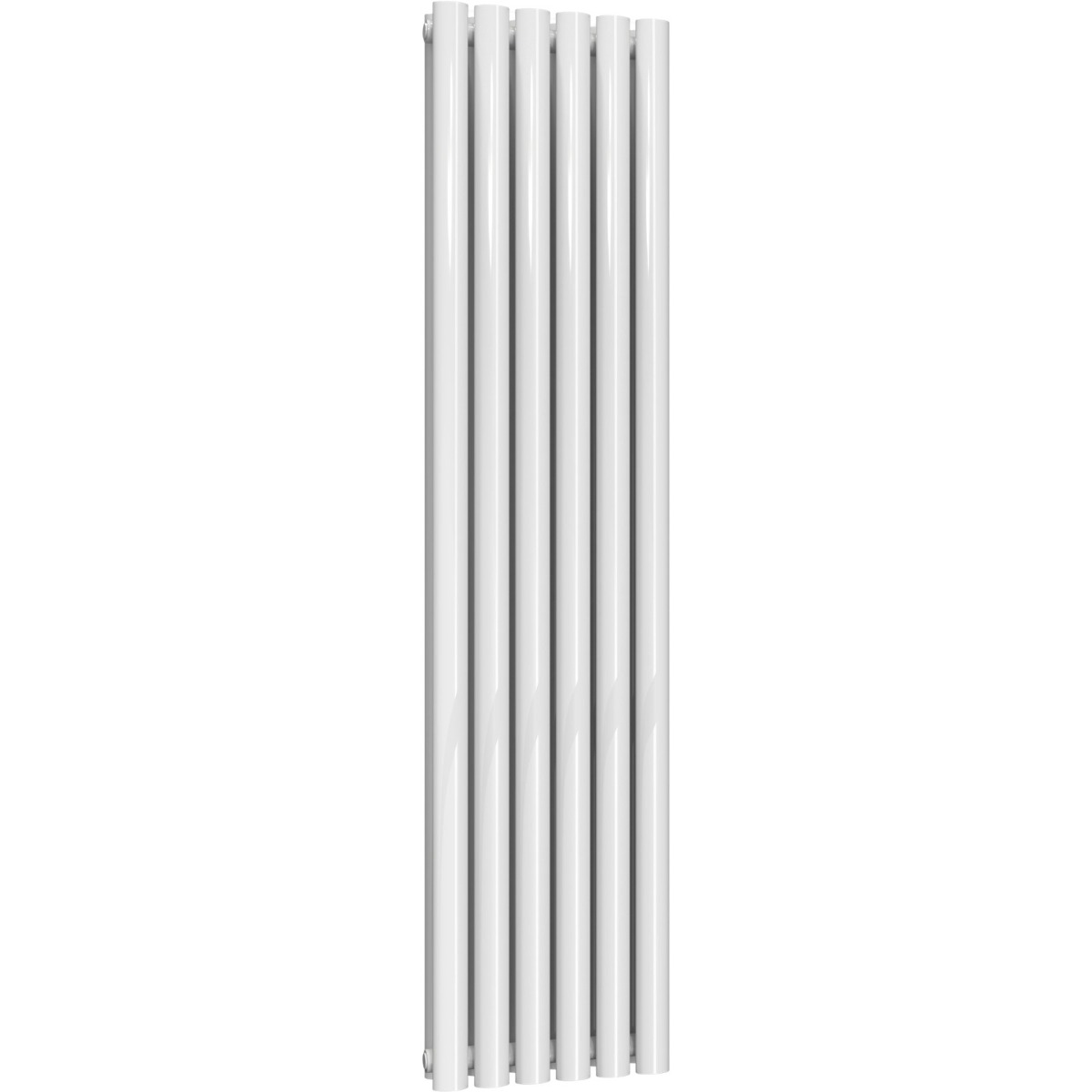 Chelsea Oval White Double Panel Vertical Mild Steel Designer Radiator 1500mm High x 354mm Wide