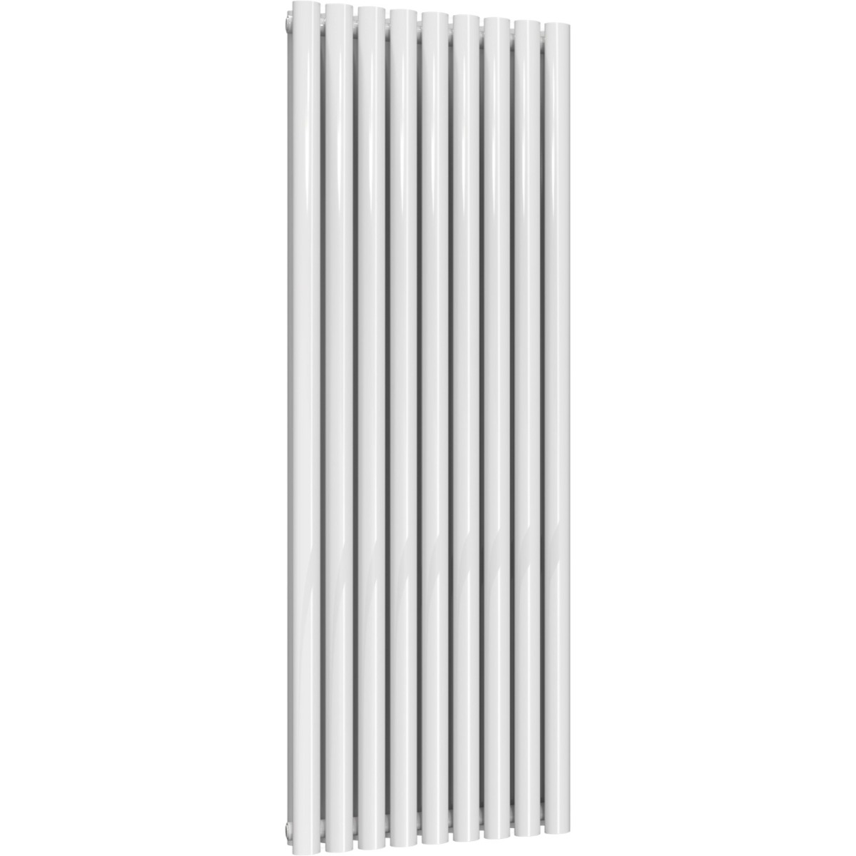 Chelsea Oval White Double Panel Vertical Mild Steel Designer Radiator 1800mm High x 531mm Wide