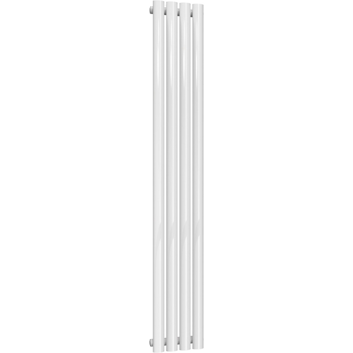 Chelsea Oval White Single Panel Vertical Mild Steel Designer Radiator 1800mm High x 236mm Wide