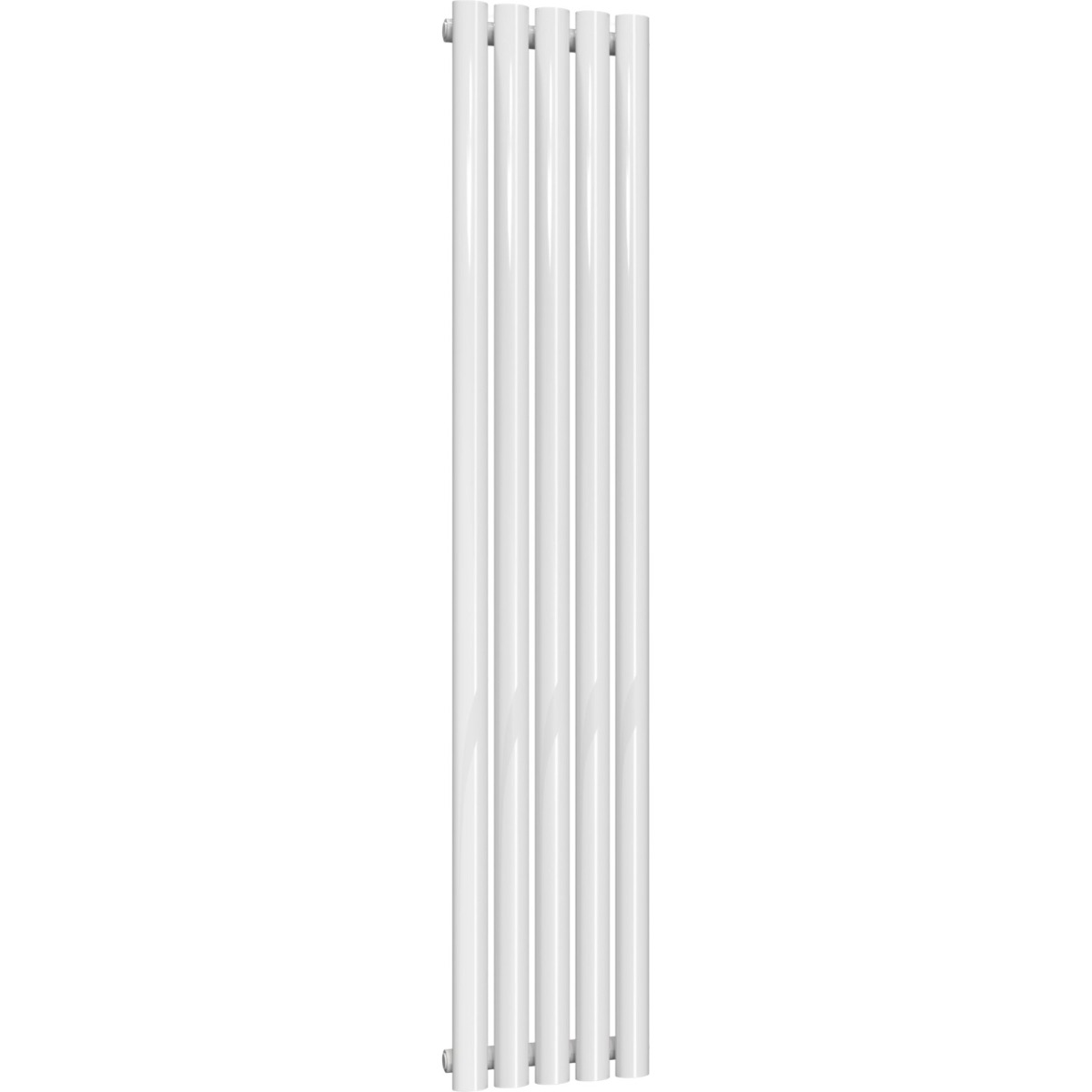 Chelsea Oval White Single Panel Vertical Mild Steel Designer Radiator 1800mm High x 295mm Wide