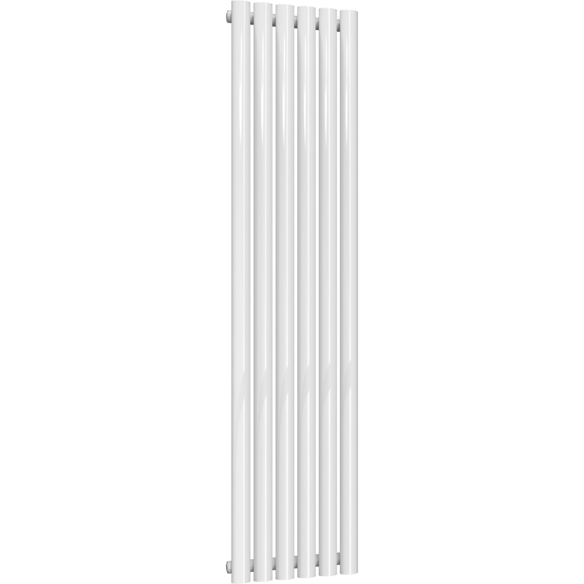 Chelsea Oval White Single Panel Vertical Mild Steel Designer Radiator 1500mm High x 354mm Wide
