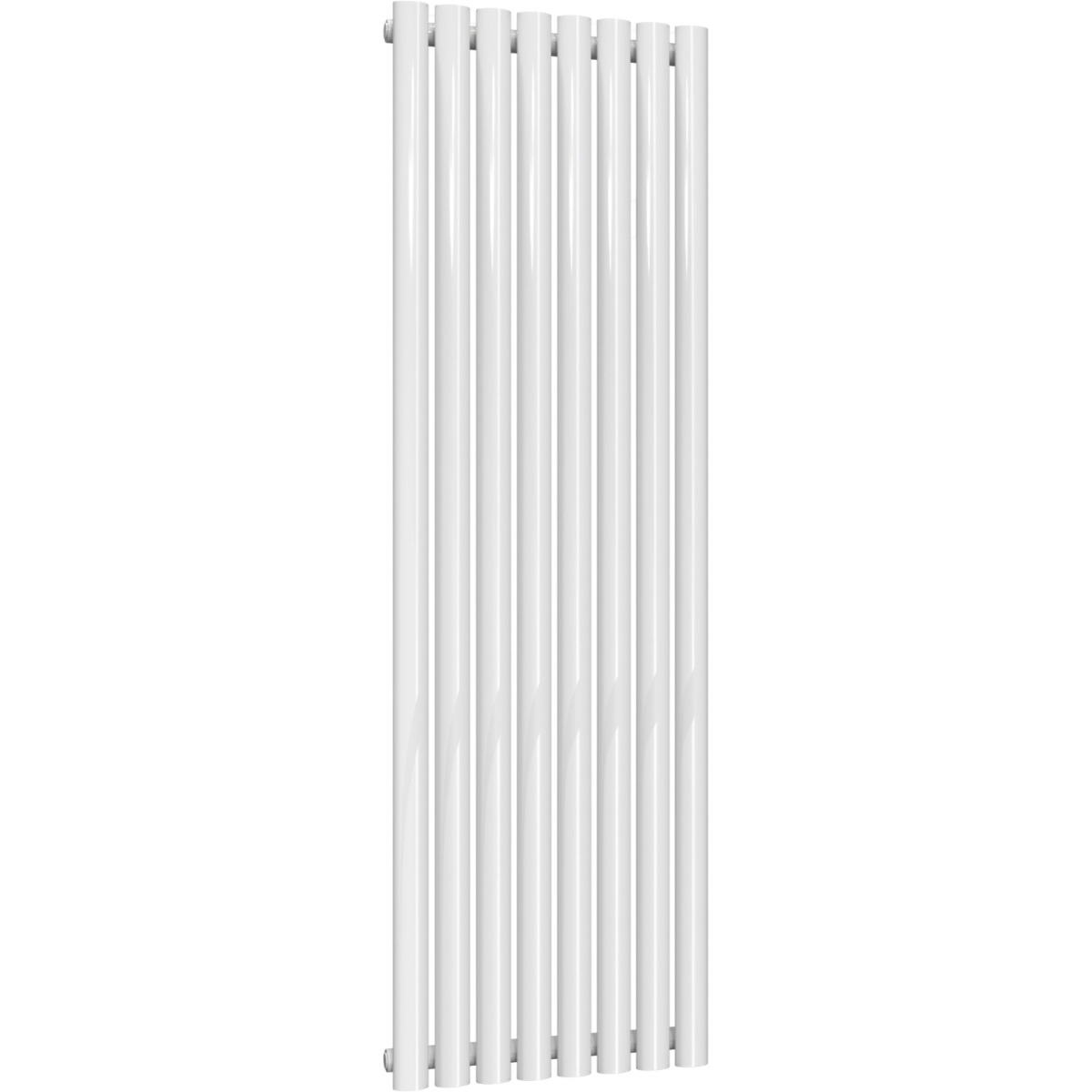 Chelsea Oval White Single Panel Vertical Mild Steel Designer Radiator 1500mm High x 472mm Wide