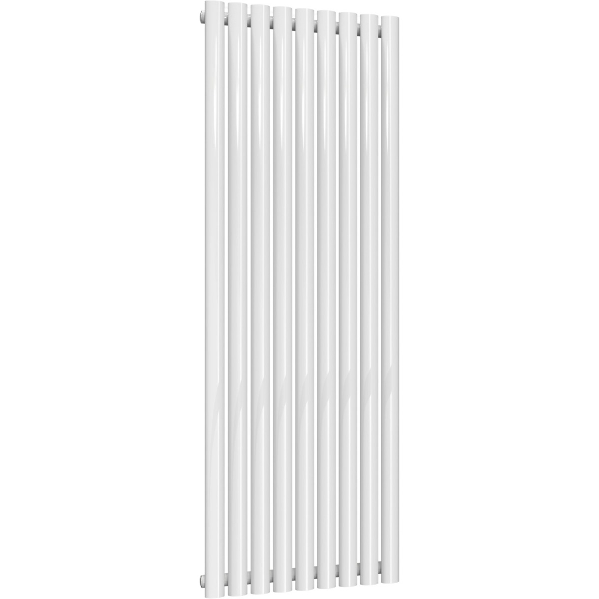 Chelsea Oval White Single Panel Vertical Mild Steel Designer Radiator 1800mm High x 531mm Wide