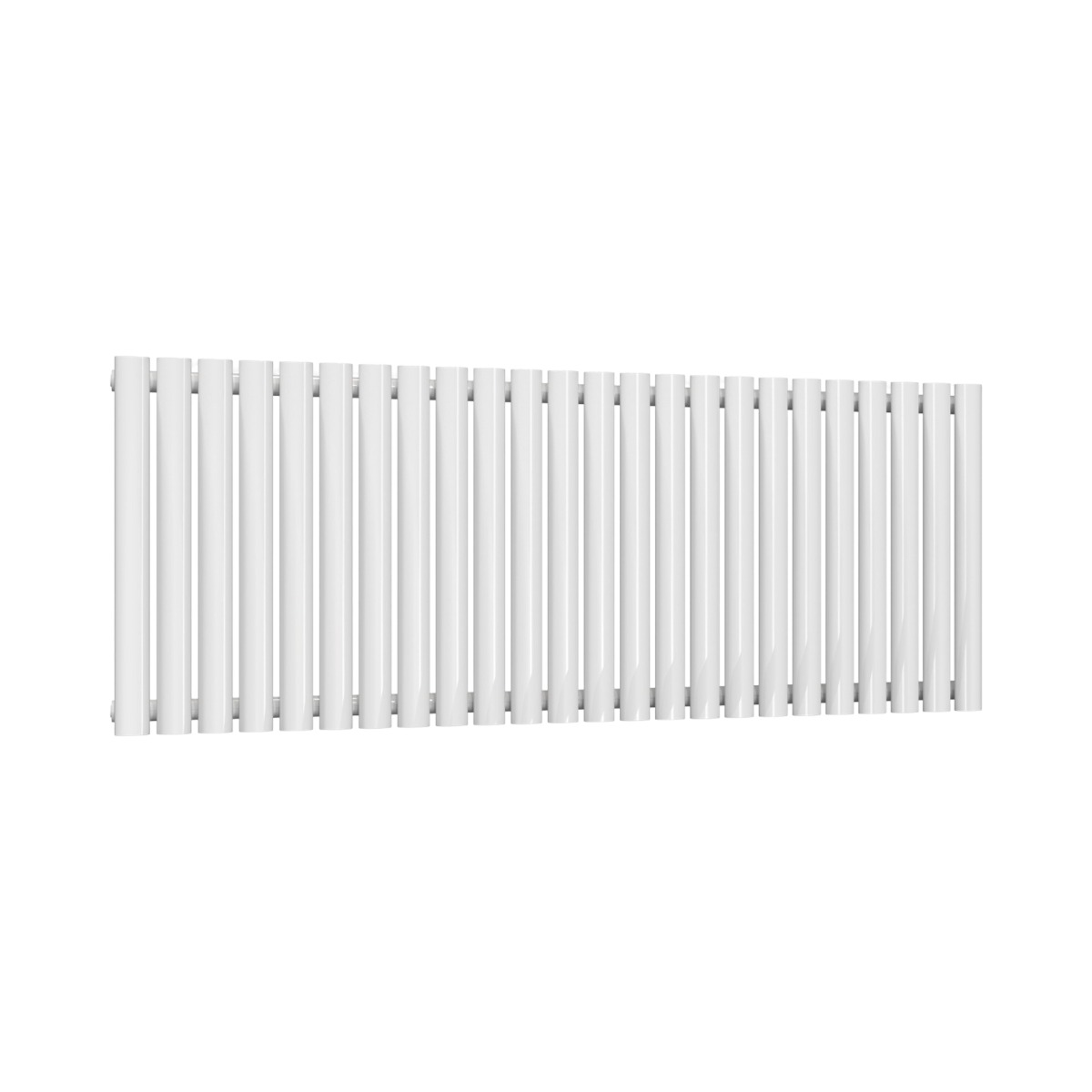 Chelsea Oval White Single Panel Horizontal Mild Steel Designer Radiator 550mm High x 1416mm Wide