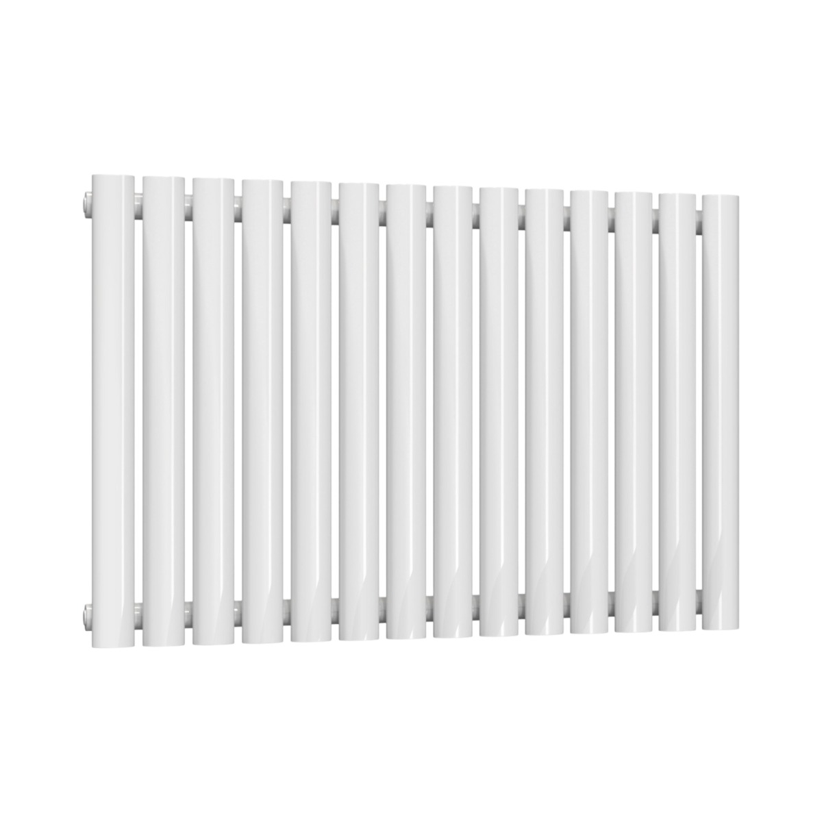 Chelsea Oval White Single Panel Horizontal Mild Steel Designer Radiator 550mm High x 826mm Wide