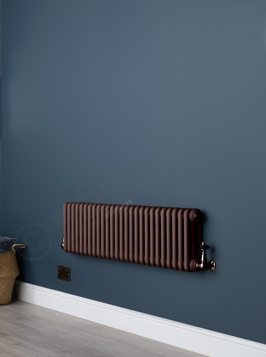 Custom 3 Column 400mm High Chocolate Brown Radiators