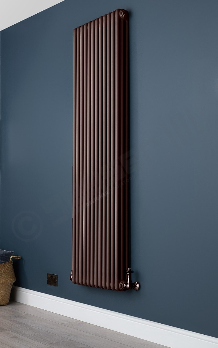 Custom 2 Column 1800mm High Chocolate Brown Radiators