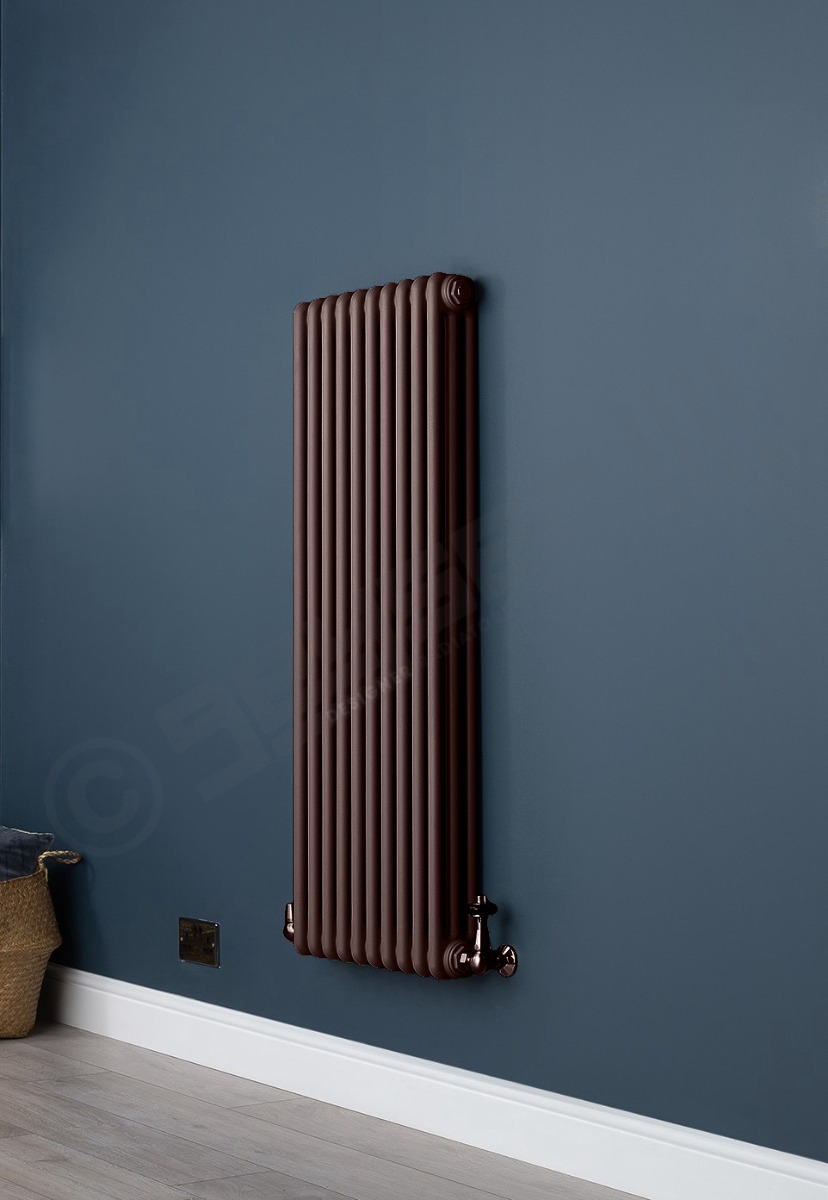 Custom 2 Column 1500mm High Chocolate Brown Radiators