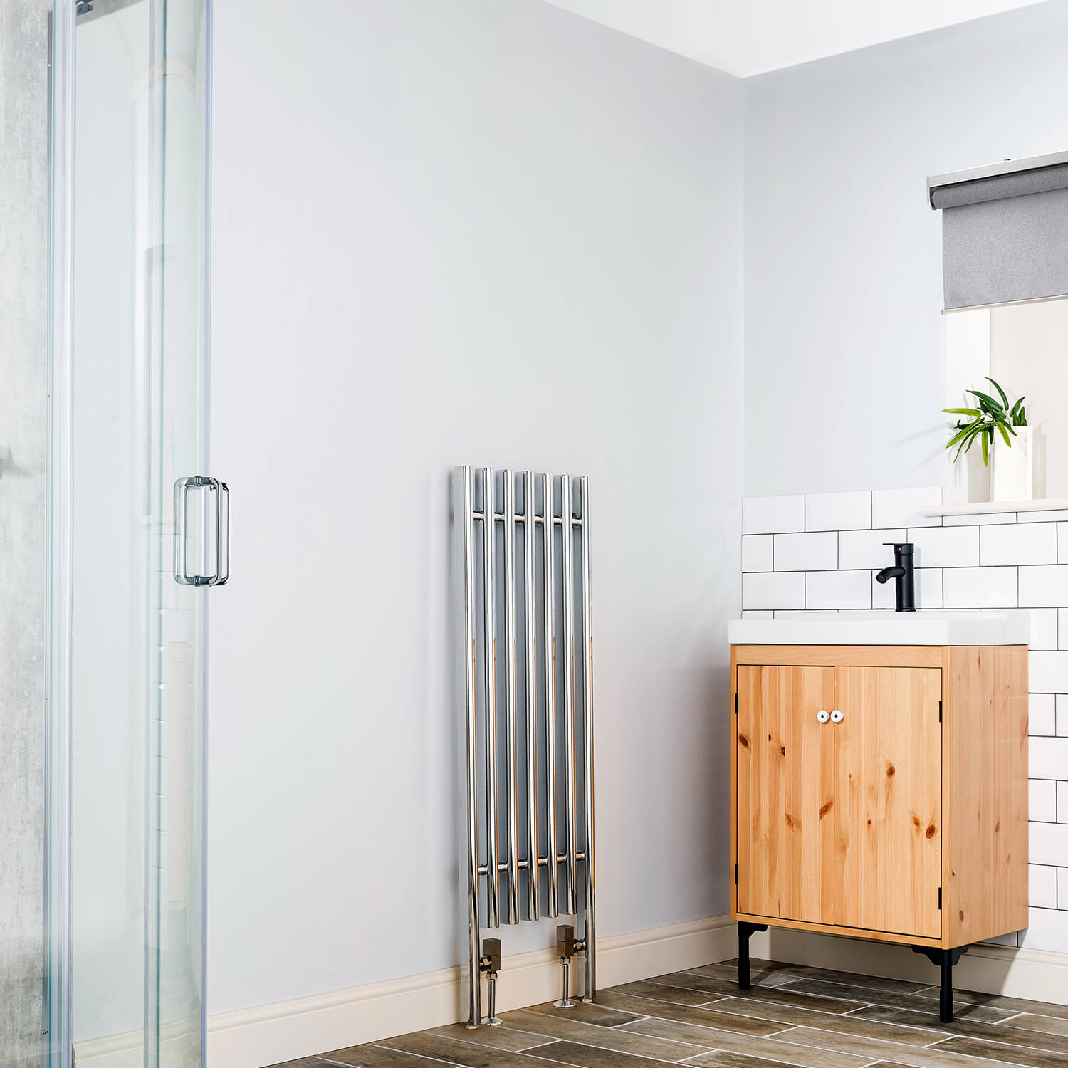 Colima Slimline Designer Heated Towel Rail - 1200mm high x 400mm wide