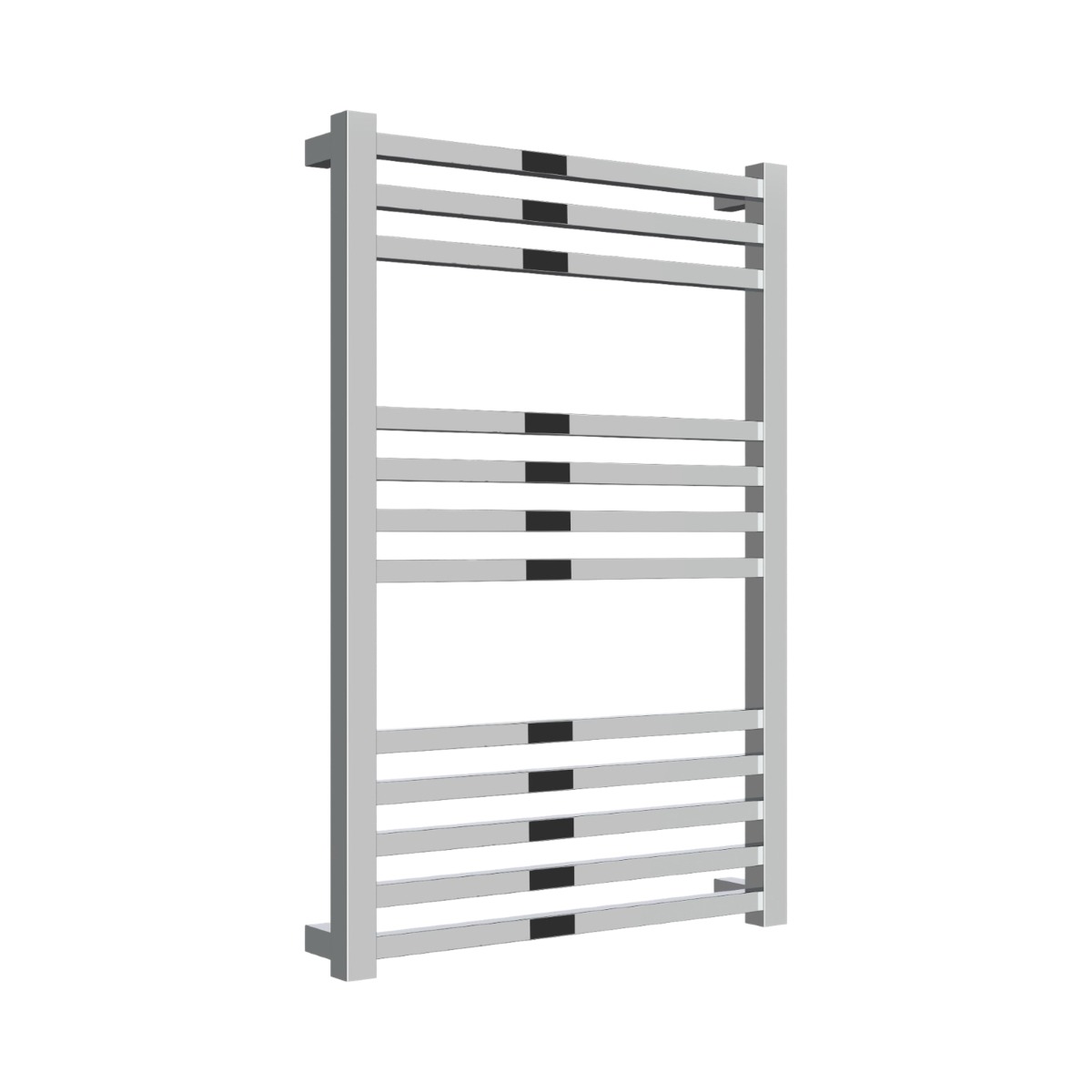 Cromer Square Bar Designer Towel Rail 755mm x 500mm in Chrome