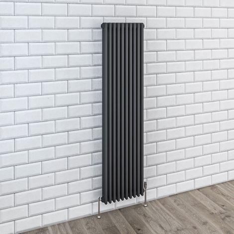 Old Style Anthracite Traditional 3 Column 1800mm x 288mm Radiator