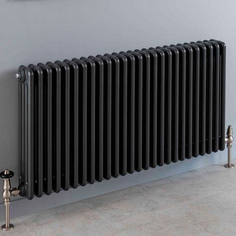 Old Style Anthracite Traditional 3 Column 600mm x 598mm Radiator