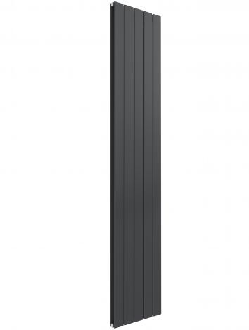 Cardiff double panel vertical designer radiator in anthracite grey 1800mm high x 366mm wide