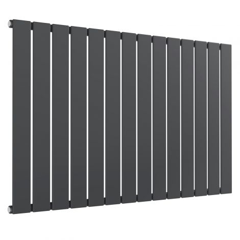 Cardiff single panel horizontal designer radiator in anthracite grey 600mm high x 1032mm wide