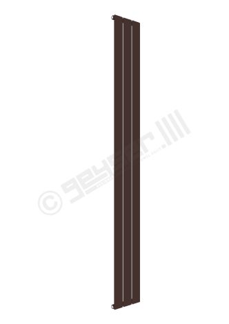 Cardiff Special Flat Vertical Single Panel Designer Radiator 1800mm x 218mm in Chocolate Brown RAL 8017