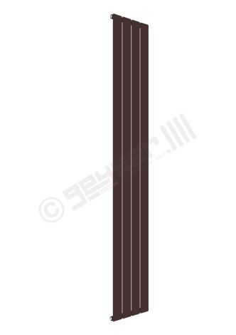 Cardiff Special Flat Vertical Single Panel Designer Radiator 1800mm x 292mm in Chocolate Brown RAL 8017