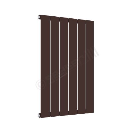 Cardiff Special Flat Horizontal Single Panel Designer Radiator 600mm x 440mm in Chocolate Brown RAL 8017