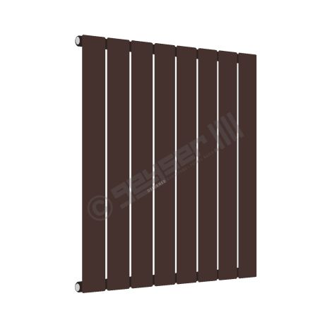 Cardiff Special Flat Horizontal Single Panel Designer Radiator 600mm x 588mm in Chocolate Brown RAL 8017