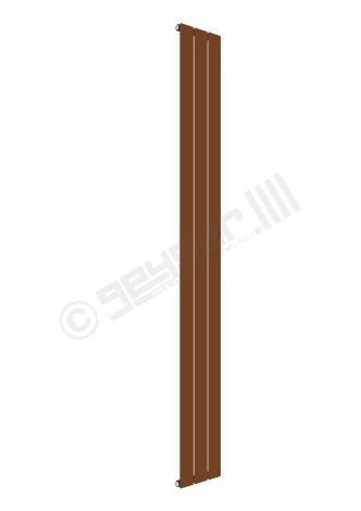 Cardiff Special Flat Vertical Single Panel Designer Radiator 1800mm x 218mm in Chocolate Brown RAL 8017