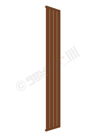 Cardiff Special Flat Vertical Single Panel Designer Radiator 1800mm x 292mm in Chocolate Brown RAL 8017