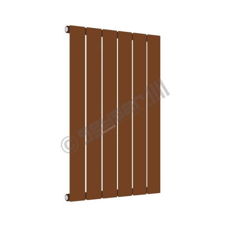 Cardiff Special Flat Horizontal Single Panel Designer Radiator 600mm x 440mm in Chocolate Brown RAL 8017