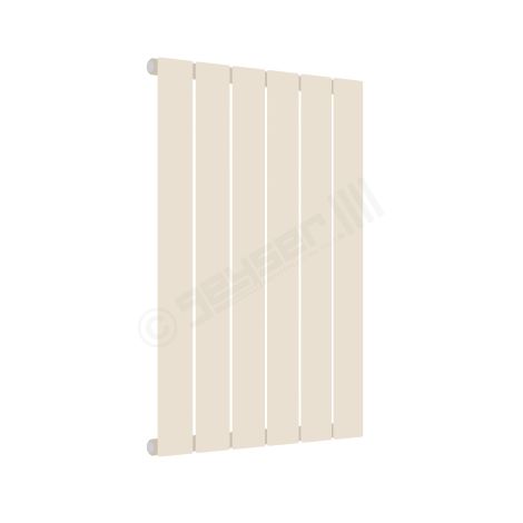 Cardiff Special Flat Horizontal Single Panel Designer Radiator 600mm x 440mm in Pale Beige RAL 1001