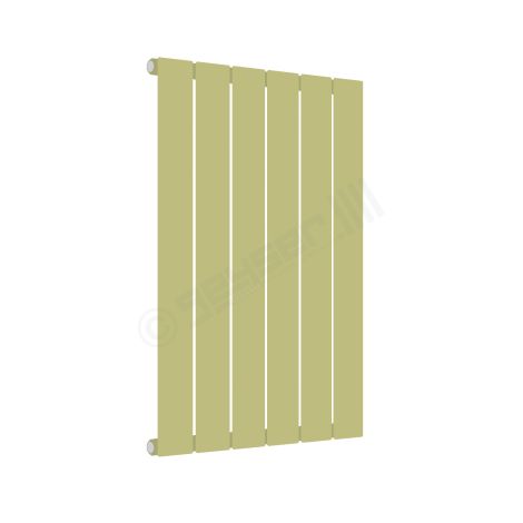 Cardiff Special Flat Horizontal Single Panel Designer Radiator 600mm x 440mm in Green Beige RAL 1000