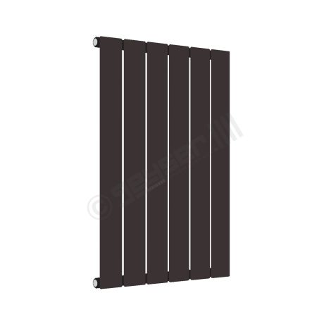 Cardiff Special Flat Horizontal Single Panel Designer Radiator 600mm x 440mm in Grey Brown RAL 8019