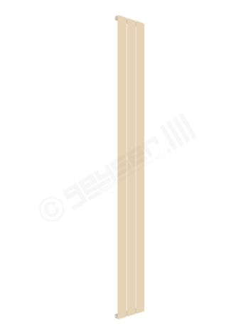 Cardiff Special Flat Vertical Single Panel Designer Radiator 1800mm x 218mm in Light Ivory RAL 1015