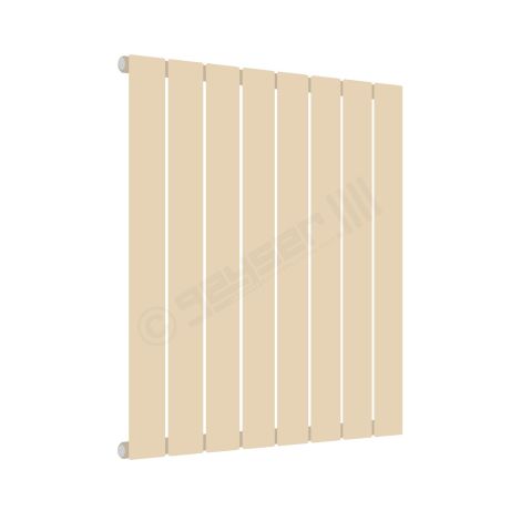 Cardiff Special Flat Horizontal Single Panel Designer Radiator 600mm x 588mm in Light Ivory RAL 1015