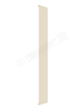 Cardiff Special Flat Vertical Single Panel Designer Radiator 1800mm x 218mm in Oyster White (Beige) RAL 1013