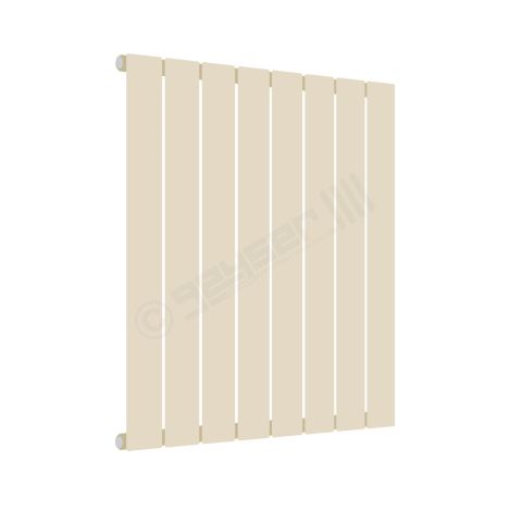 Cardiff Special Flat Horizontal Single Panel Designer Radiator 600mm x 588mm in Oyster White (Beige) RAL 1013